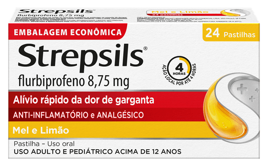 Strepsils Sabor Mel e Limão - 24 unidades